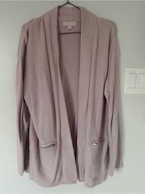 Barefoot Dreams Cozychic Lite Zip Pocket Cardigan Mauve